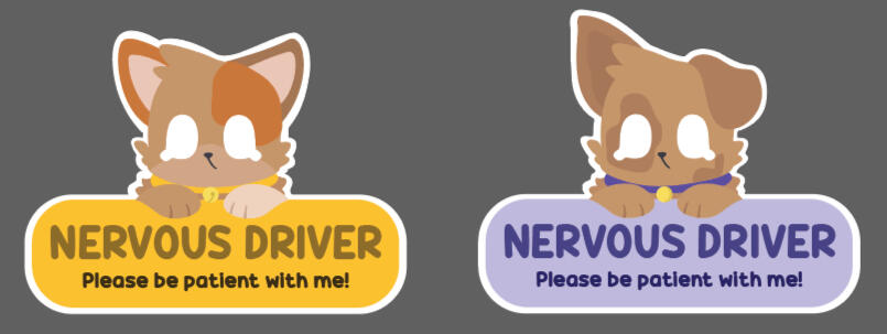 Nervous Driver Stickers (2023)